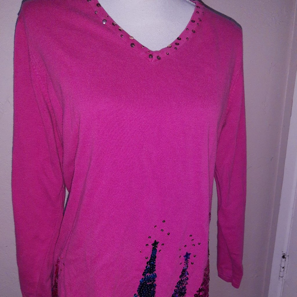 Pink Sweater With Sequins